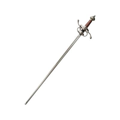 Kingston Arms Blunt Fencing Side Sword 34.5" spring steel blade Black leather wrapped handle SM22790