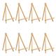 BELLE VOUS 8 Pack Wooden Tabletop Art Display Easel - 30cm/12 Inches - Small Natural Pine Wood Tripods for Displaying Canvas Paintings, Kids Arts & Crafts and Frames