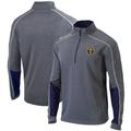 Men's Columbia Heathered Gray/Navy Denver Nuggets Omni-Wick Shotgun 2.0 Quarter-Zip Pullover Top