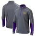 Men's Columbia Heathered Gray/Purple LSU Tigers Omni-Wick Shotgun 2.0 Quarter-Zip Pullover Top