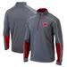 Men's Columbia Heathered Gray/Red Wisconsin Badgers Omni-Wick Shotgun 2.0 Quarter-Zip Pullover Top