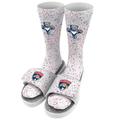 Men's ISlide White Florida Panthers Speckle Socks & Slide Sandals Bundle