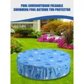 Couverture de piscine extérieure pliable protection contre la poussière imperméable ronde