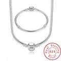 Collier et bracelet en argent regardé 925 pour femme ensemble de bijoux de fête collier à