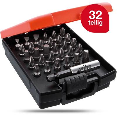 Wiha - Bit Set 32-teilig inkl. Box i Standard 25 mm gemischt 1/4' C6,3 i Bitbox mit magnetischem