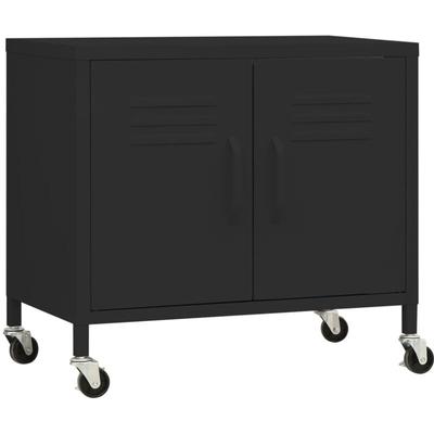 Vidaxl - Lagerschrank Schwarz 60x35x56 cm Stahl