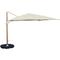 Estosa - Ombrellone giardino 3x4 con braccio laterale Roma Wood beige