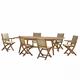 Table de jardin et chaises en acacia 8/10 personnes