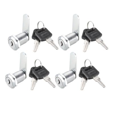 Cam Lock 25mm Cylinder Length Fits Max 5/8-inch Thick Panel 4Pcs - 25mm Keyed Alike