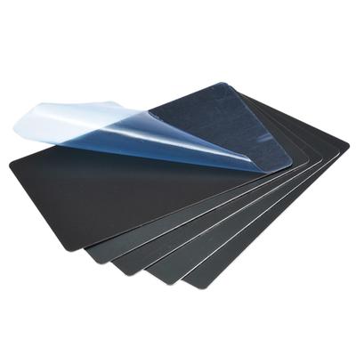 Blank Metal Card 85mm x 50mm x 0.5mm Anodized Aluminum Plate Black 5 Pcs