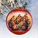 Designocracy Holiday Shaped Ornament Glass in Brown/Indigo/Red | 5.5 H x 5 W x 5 D in | Wayfair 73881R
