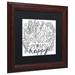 Trademark Fine Art 'Do What Makes You Happy' Framed Textual Art Canvas in Black/White | 11 H x 11 W x 0.5 D in | Wayfair ALI5510-S1111BMF