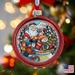 The Holiday Aisle® Christmas is Coming Santa Claus & Snowman Holiday Shaped Ornament Glass in Green/Red | 3 H x 3 W x 2.5 D in | Wayfair