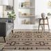 Black 96 x 60 x 0.04 in Area Rug - Foundry Select Easy-Jute Machine Washable Melony Tribal Area Rug | 96 H x 60 W x 0.04 D in | Wayfair