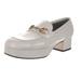 Gucci Shoes | Gucci Houdan 15 Horsebit White Leather Platform | Color: White | Size: 8