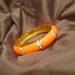 J. Crew Jewelry | J Crew Hinged Bangle Enamel Bracelet | Color: Gold/Orange | Size: Os