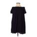 Cooperative Casual Dress - Shift: Purple Print Dresses - Women's Size X-Small