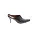 Donald J Pliner Mule/Clog: Slip-on Stilleto Work Black Solid Shoes - Women's Size 7 1/2 - Closed Toe