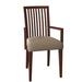 Saloom Furniture Skyline Slat Back Arm Chair Wood/Upholstered in Brown | 36 H x 20 W x 22 D in | Wayfair 24AU-Walnut-Galaxy
