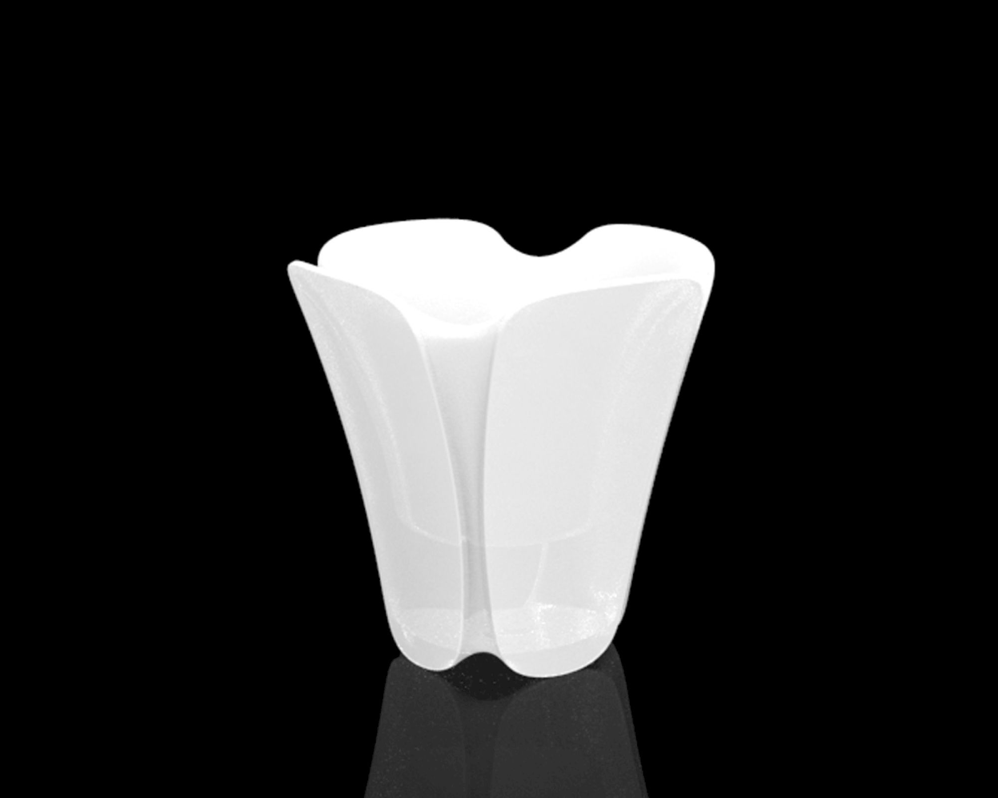 Vondom »PEZZETINA« Outdoor Pflanzengefäß - LED - Beleuchtung 65x65 cm / Weiß LED Image