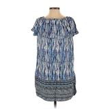 BeachLunchLounge Casual Dress - Shift: Blue Print Dresses - Women's Size X-Small