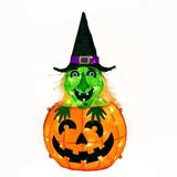 28" Pre-Lit Pumpkin and Witch by National Tree Company