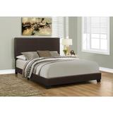 Bed, Queen Size, Platform, Bedroom, Frame, Upholste Pu Leather Look, Wood Legs, Transitional