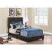 Bed, Twin Size, Platform, Bedroom, Frame, Upholste Pu Leather Look, Wood Legs, Transitional