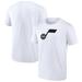 Men's Fanatics Branded White Utah Jazz Solid Primary Logo T-Shirt