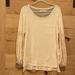 Free People Tops | Freepeople Long Sleeve Top - Size Small - Cream Colored With Decorative Sleeve | Color: Cream | Size: S