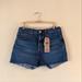 Levi's Shorts | Brand New Levi's 501 High Rise Denim Shorts In Dark Navy Blue Wash Size 29 Nwt | Color: Blue | Size: 29