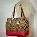 Coach Bags | Coach Hamptons Weekend Signature Colorblock Medium Tote | Color: Pink/Tan | Size: Os