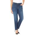 Plus Size Women's Right Fit® Moderately Curvy Modern Slim Leg Jean by Catherines in Bombay Wash (Size 34 W)