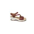 Women's Cindy Ankle Strap Wedge Sandal by Hälsa in Red (Size 10 M)