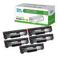 InkJello Compatible Toner Cartridge Replacement for HP LaserJet Pro M1536dnf P1566 P1606dn CE278A (Black, 5-Pack)