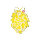 Carter's One Piece Swimsuit: Yellow Floral Motif Sporting & Activewear - Size 24 Month