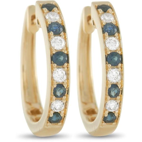 lb-exclusive-14k-yellow-0.25ct-diamond-and-sapphire-hoop-earrings---metallic---non-branded-earrings/