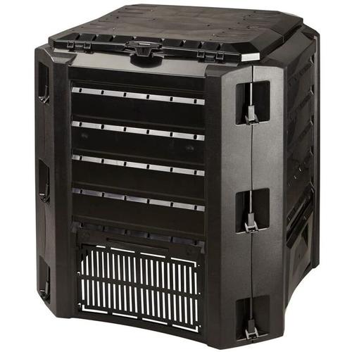 Prosperplast – Komponist 320 l Compoteen -Kunststoff in Schwarz, 80 (hoch) x 70 (Breite) x 70