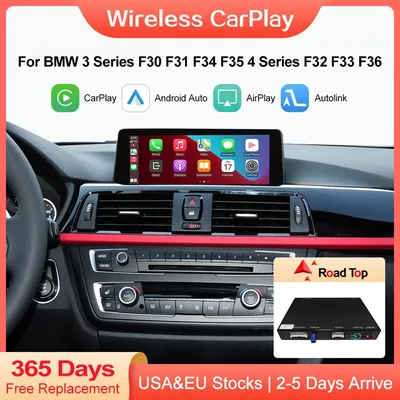 Décodeur sans fil CarPlay Android Auto avec jeu de voiture MirrorLink BMW Série 3 Série 4 F30