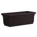 HC Companies 24 Inch Fluted Plastic Venetian Garden Flower Window Box, Black - 1.13