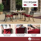 Arden Selections ProFoam 20 x 20 in Outdoor Dining Seat Cushion Cover