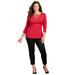 Plus Size Women's Curvy Collection Crisscross Top by Catherines in Classic Red (Size 5X)