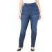 Plus Size Women's Right Fit® Curvy Modern Slim Leg Jean by Catherines in Bombay Wash (Size 24 W)
