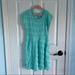 Brandy Melville Dresses | Aqua Lace Dress With Keyhole Back | Color: Green/White | Size: 12g