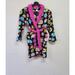 Disney Pajamas | Disney Tsum Tsum Plush Fleece Sherpa Bathrobe Youth Girl Size 10 | Color: Black/Pink | Size: 10g
