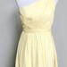 J. Crew Dresses | J Crew Silk Chiffon Kylie One Shoulder Silk Dress Size 6 Light Yellow Women's | Color: Yellow | Size: 6