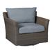 Summer Classics Outdoor Club Glider Wicker Chair w/ Cushions in Black | 30 H x 38.25 W x 33.5 D in | Wayfair 26262+C589H4326N