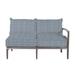 Summer Classics Santa Barbara 57.5" Wide Outdoor Teak Loveseat w/ Cushions Wood/Natural Hardwoods/Olefin Fabric Included/Sunbrella® Fabric Included | Wayfair