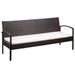 Latitude Run® 3 Seater Outdoor Sofa w/ Cushions PE Rattan Wicker/Rattan/Metal/Rust - Resistant Metal in Pink/White/Brown | Wayfair