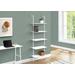 "Bookshelf / Bookcase / Etagere / Ladder / 5 Tier / 72""H / Office / Bedroom / Metal / Laminate / White / Contemporary / Modern - Monarch Specialties I 3687"